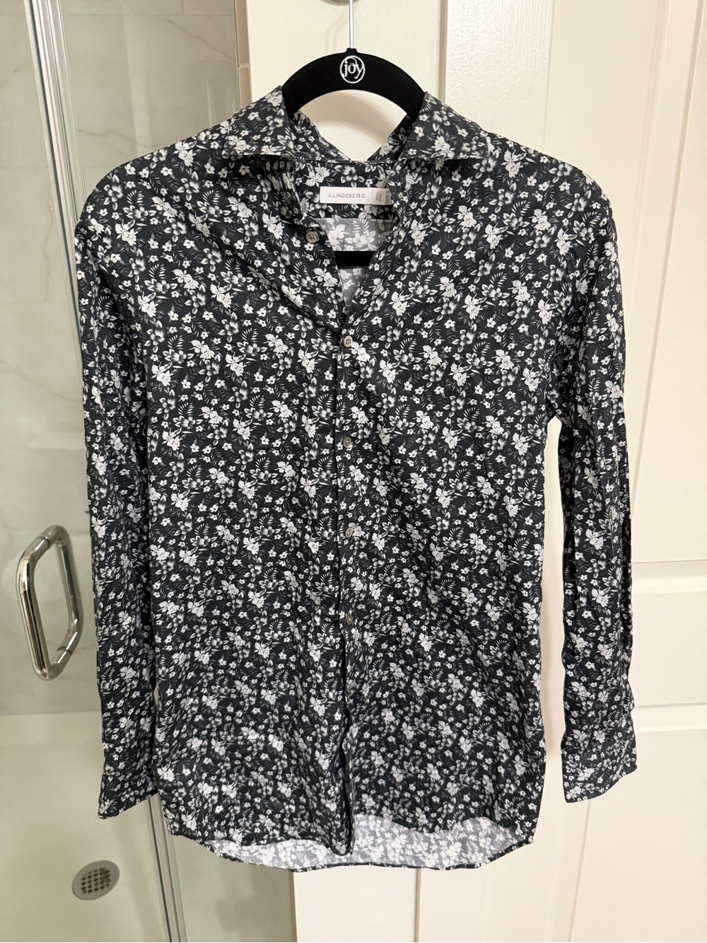 J.Lindeberg Floral Button Down Shirt Blouse